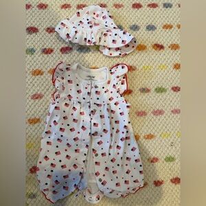 Patriotic Baby Romper & Hat